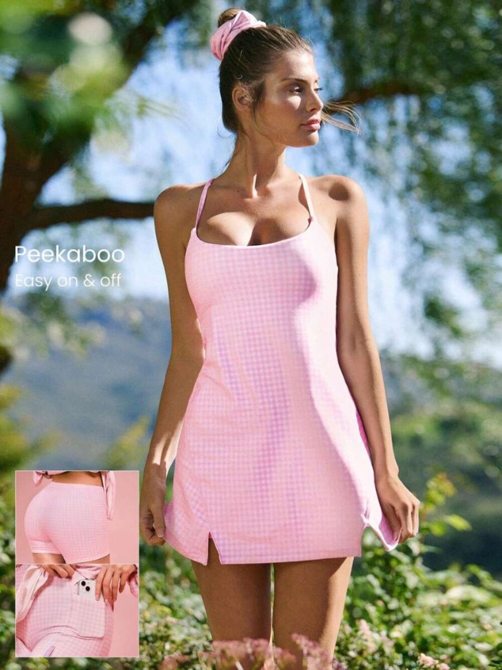 NWT Glowmode FeatherFit™-Air Elevate A-Line Built-In Peekaboo Short Pocket Mini